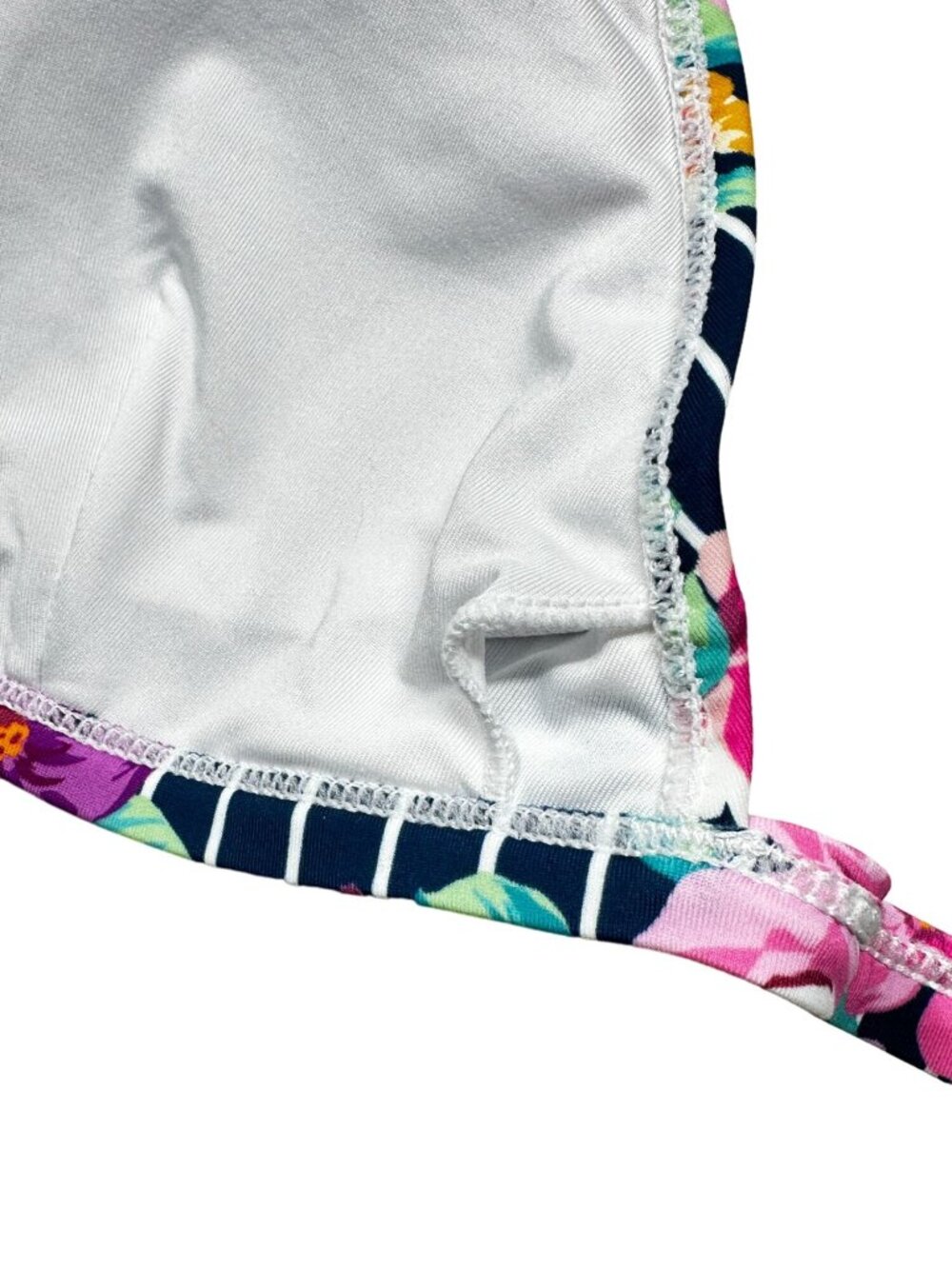 Cupshe Bikini Set Womens Large Striped Floral Two-Piece Swimwear High Waist NEW - Picture 3 of 13